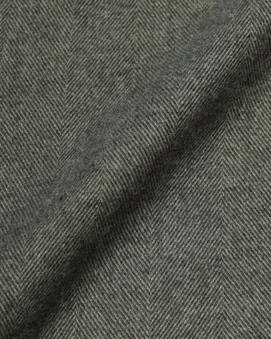 Finamoreコットンリヨセル ヘリンボーン カッタウェイカラーシャツ【SIMONE/BALI】17l
