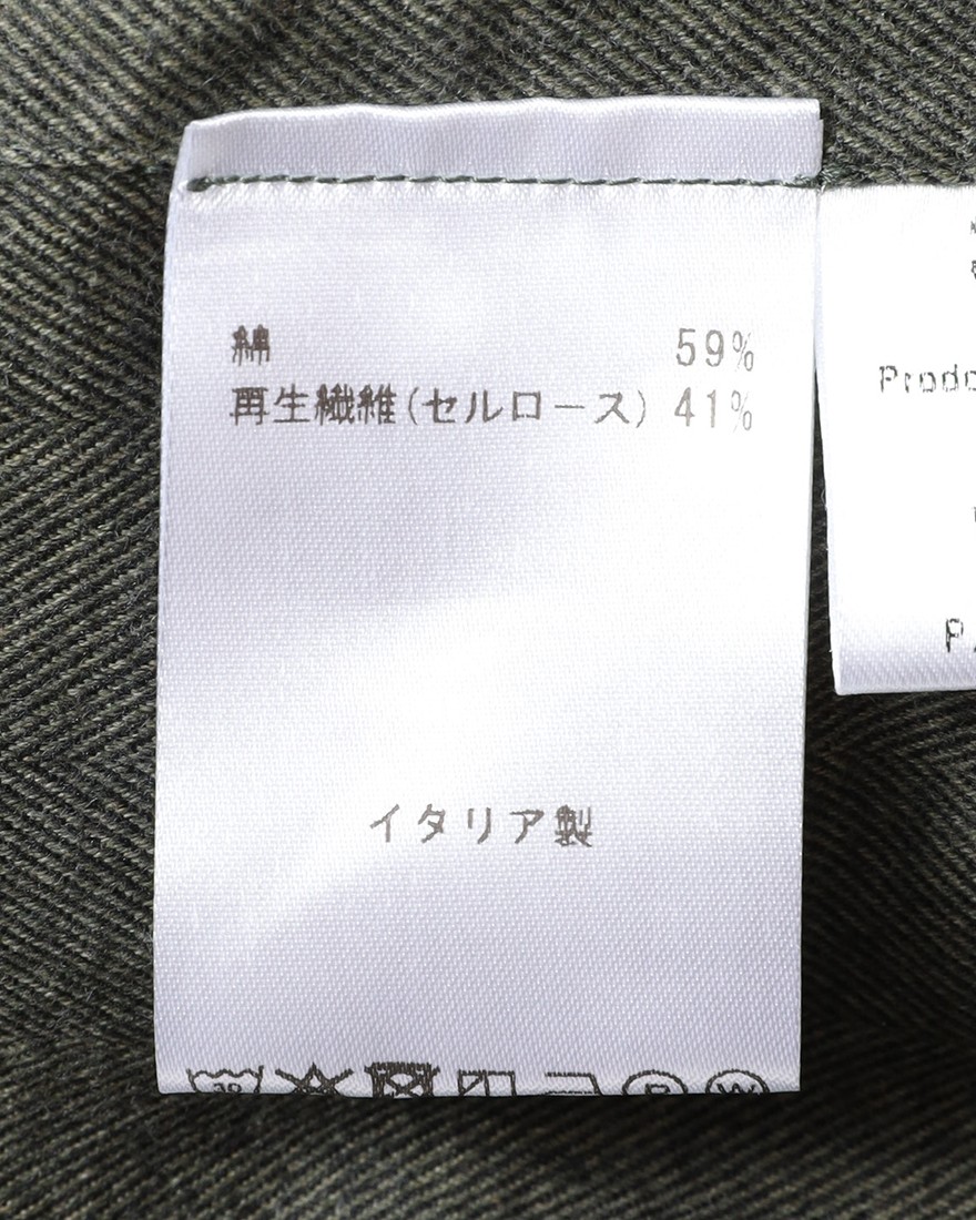 Finamoreコットンリヨセル ヘリンボーン カッタウェイカラーシャツ【SIMONE/BALI】18l