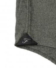 Finamoreコットンリヨセル ヘリンボーン カッタウェイカラーシャツ【SIMONE/BALI】mb_13l