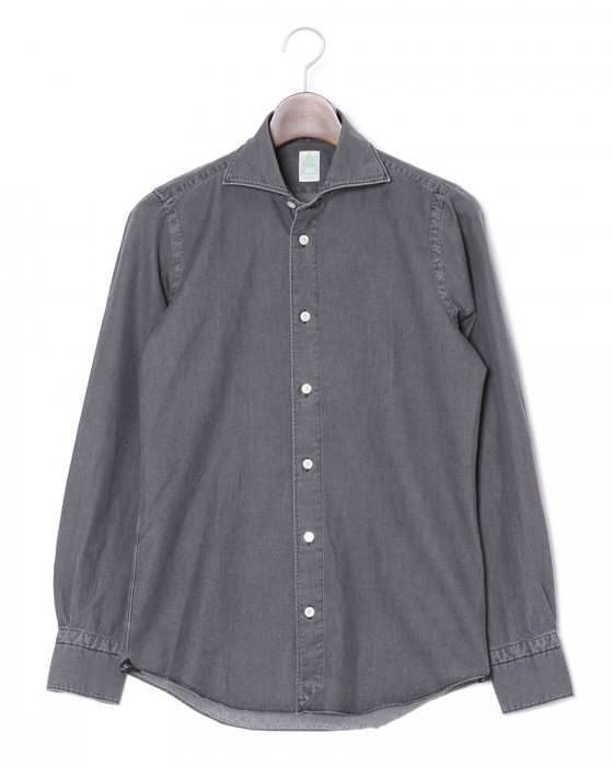 Finamoreコットン カッタウェイシャツ【SIMONE/J/BALI】c0