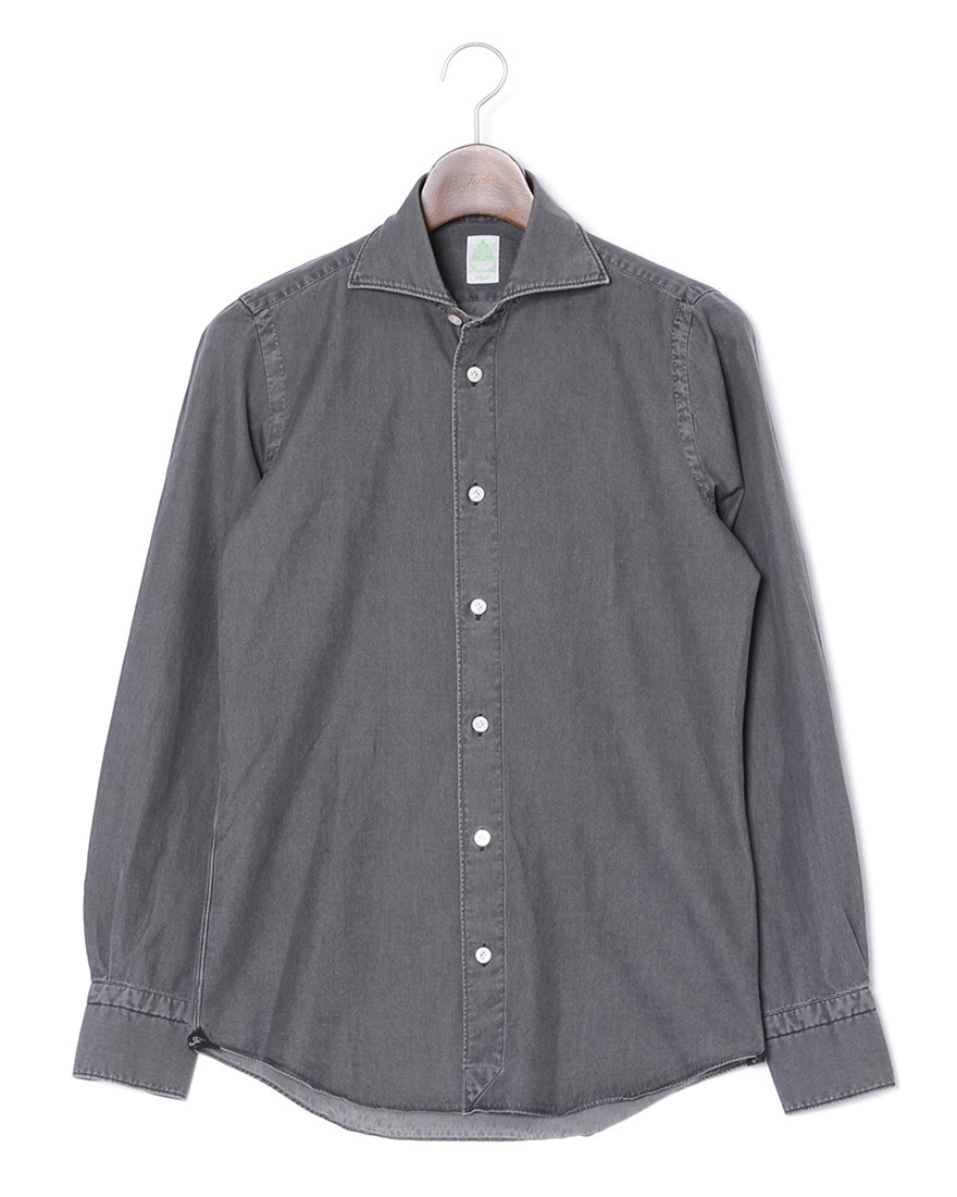 Finamoreコットン カッタウェイシャツ【SIMONE/J/BALI】c0