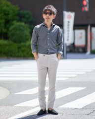 Finamoreコットン カッタウェイシャツ【SIMONE/J/BALI】mb_ma