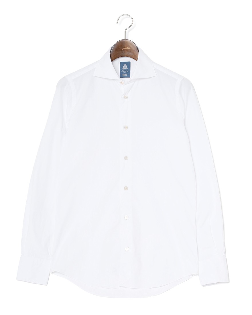 Finamoreコットンピンオックス カッタウェイカラーシャツ【SIMONE/BALI】c0