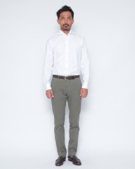 Finamoreコットンピンオックス カッタウェイカラーシャツ【SIMONE/BALI】mb_01l