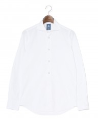 Finamoreコットンピンオックス カッタウェイカラーシャツ【SIMONE/BALI】mb_c0