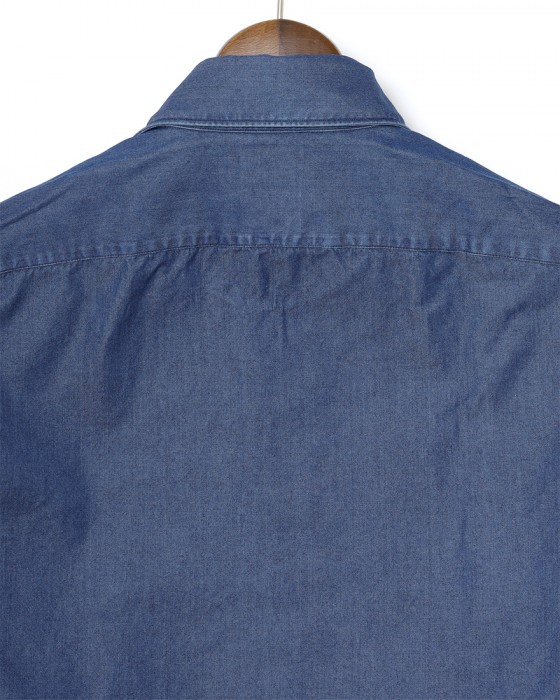 Finamoreコットンデニム カッタウェイカラーシャツ【SIMONE/BALI】09l