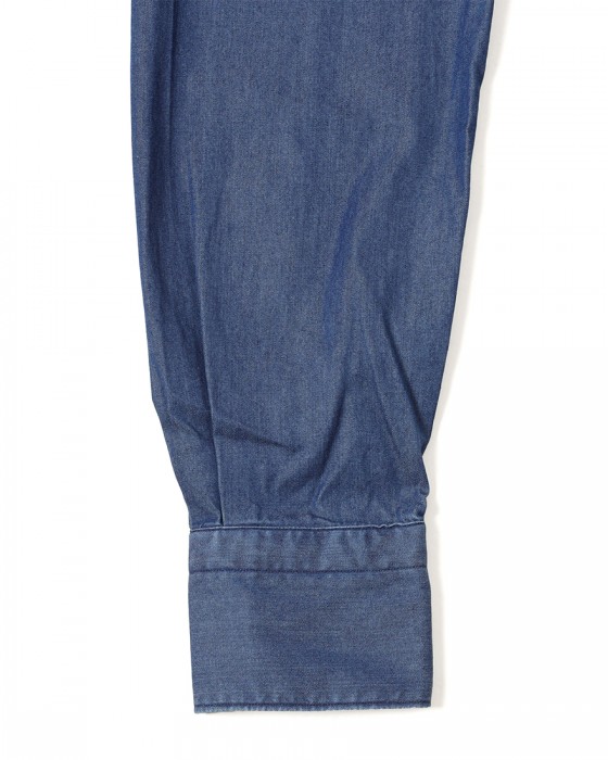 Finamoreコットンデニム カッタウェイカラーシャツ【SIMONE/BALI】13l