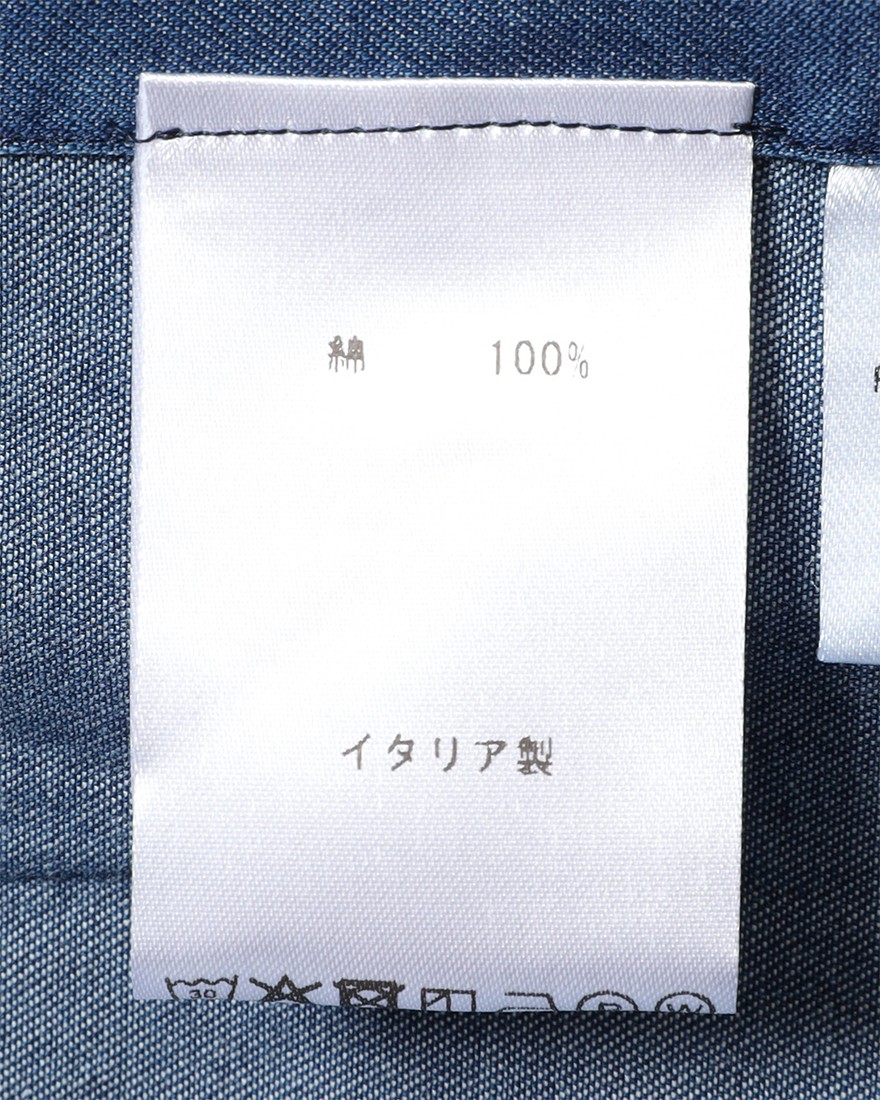 Finamoreコットンデニム カッタウェイカラーシャツ【SIMONE/BALI】18l