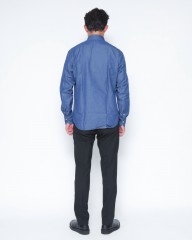 Finamoreコットンデニム カッタウェイカラーシャツ【SIMONE/BALI】mb_03l