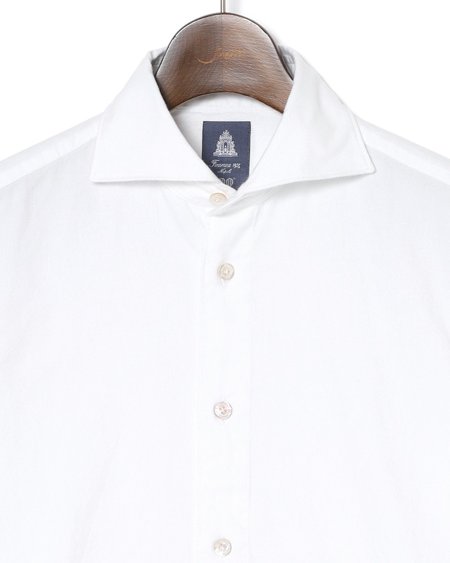Finamoreコットンライトフランネル カッタウェイカラーシャツ【SIMONE/BALI】05l