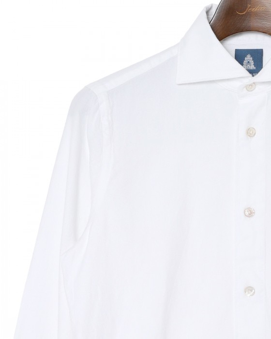 Finamoreコットンライトフランネル カッタウェイカラーシャツ【SIMONE/BALI】07l
