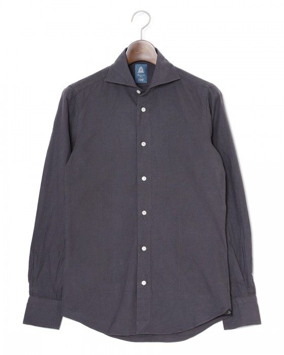 Finamoreコットンライトフランネル カッタウェイカラーシャツ【SIMONE/BALI】c1