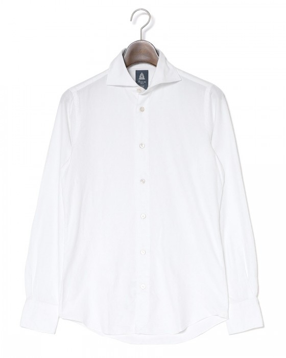 Finamoreコットンライトフランネル カッタウェイカラーシャツ【SIMONE/BALI】ma