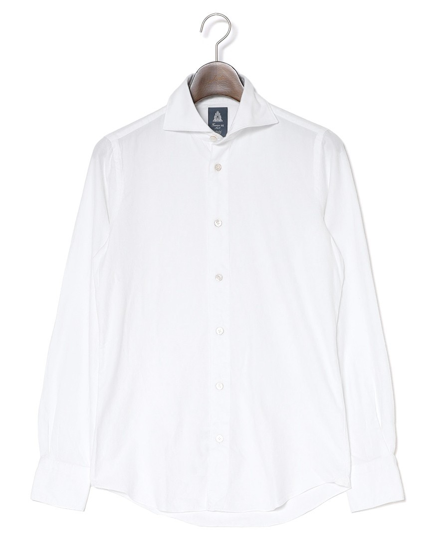 Finamoreコットンライトフランネル カッタウェイカラーシャツ【SIMONE/BALI】ma