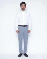 Finamoreアルモ コットンブロード カッタウェイカラーシャツ【SIMONE/BALI】mb_01l