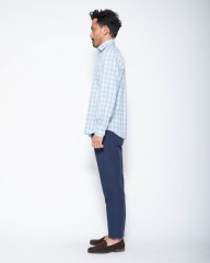 Finamoreチェックコットン カッタウェイシャツ【SIMONE/J/BALI】mb_02l