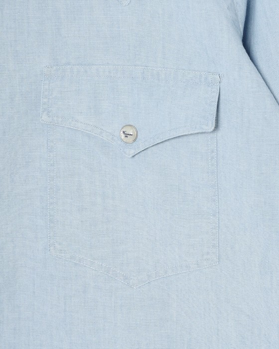 Finamoreコットン ウエスタン ワイドカラー シャツ【BAL78W/J/LUIGI】08l