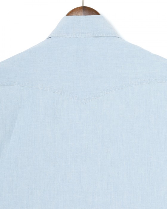 Finamoreコットン ウエスタン ワイドカラー シャツ【BAL78W/J/LUIGI】10l