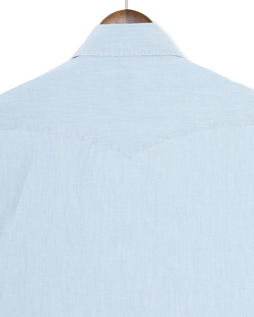 Finamoreコットン ウエスタン ワイドカラー シャツ【BAL78W/J/LUIGI】10l