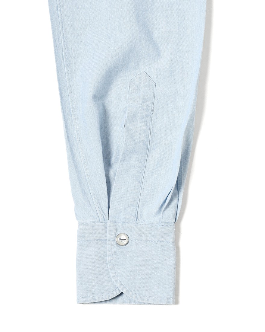 Finamoreコットン ウエスタン ワイドカラー シャツ【BAL78W/J/LUIGI】18l