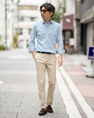 Finamoreコットン ウエスタン ワイドカラー シャツ【BAL78W/J/LUIGI】mb_ma