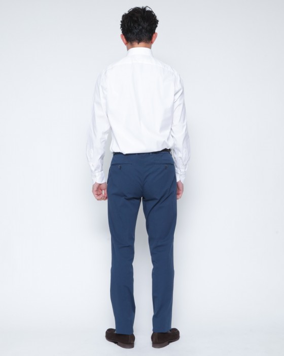 Finamoreソリッド コットンストレッチ カッタウェイシャツ【SIMONE/J/BALI】03l