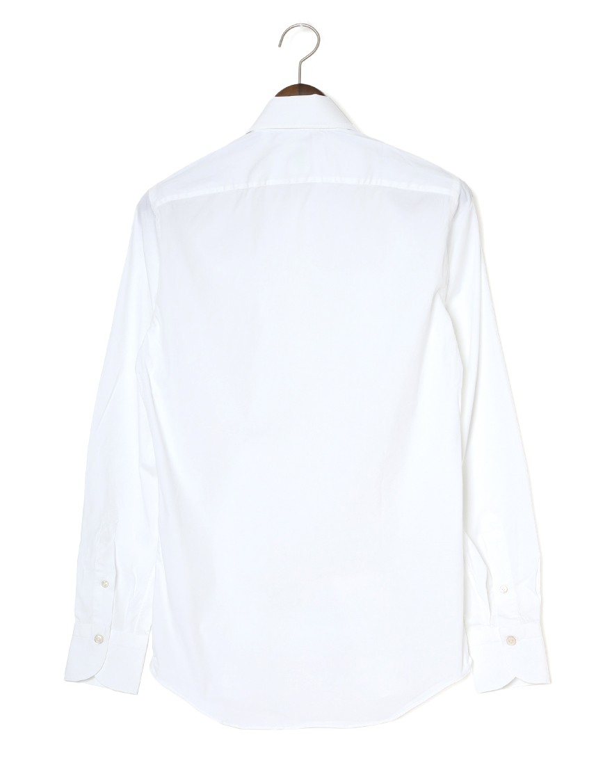 Finamoreソリッド コットンストレッチ カッタウェイシャツ【SIMONE/J/BALI】04l