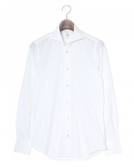 Finamoreソリッド コットンストレッチ カッタウェイシャツ【SIMONE/J/BALI】mb_c0