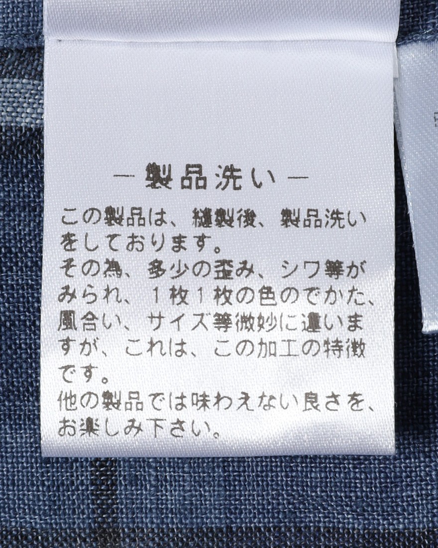 Finamoreリネン チェック カッタウェイシャツ【SIMONE/J/BALI】18l