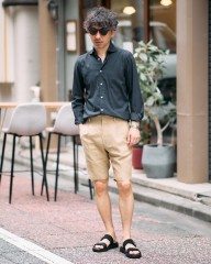Finamoreガーメントダイ スーパーライトコットン カッタウェイシャツ【SIMONE/J/BALI】mb_ma