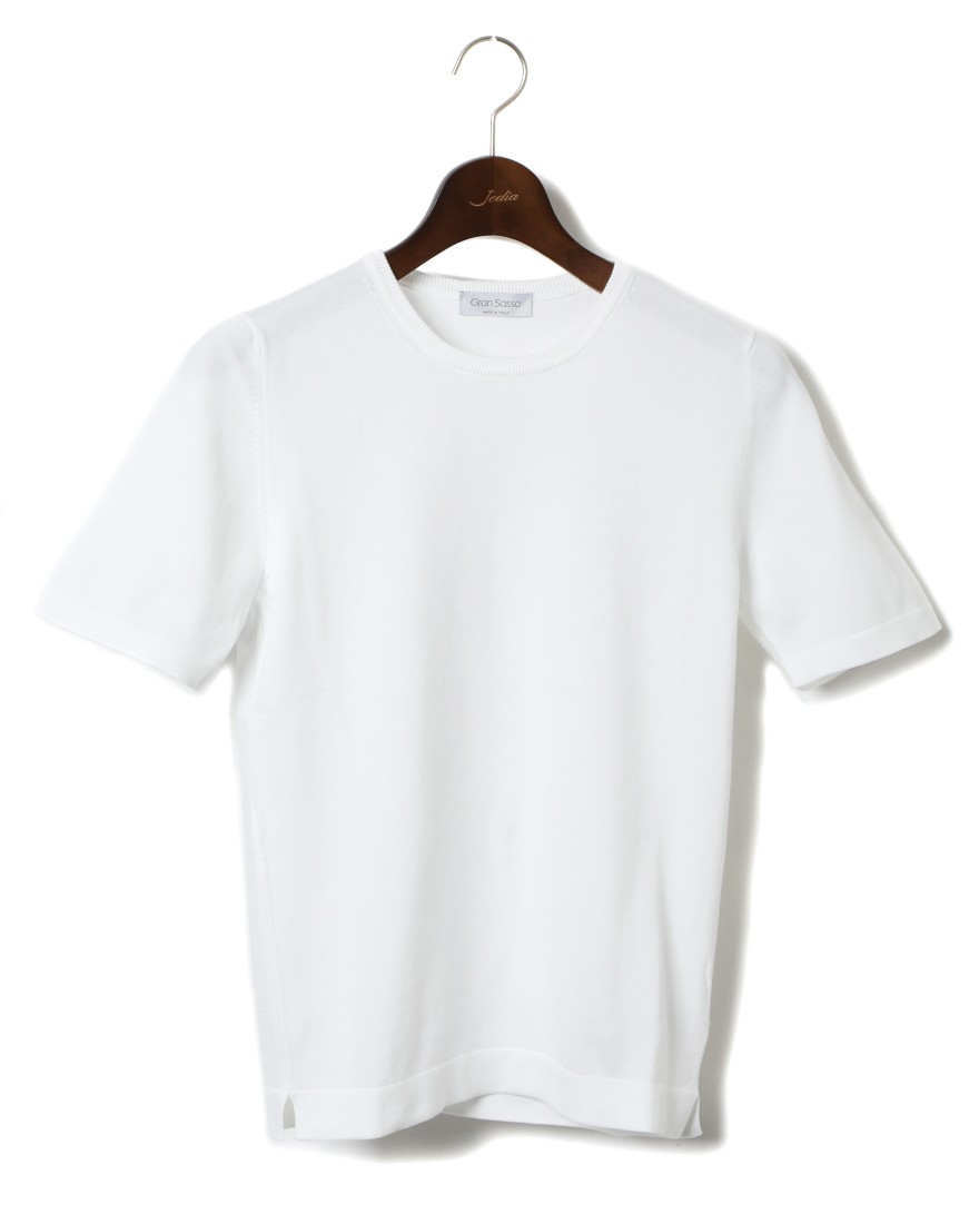ソフトコットン クルーネックサマーニットTee|GRAN SASSO