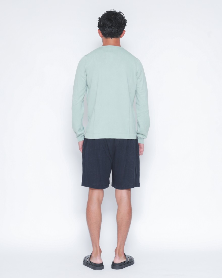 ソフトコットン クルーネックサマーニットロングTee|GRAN SASSO