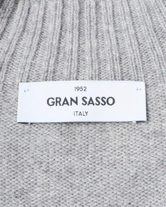 GRAN SASSO8Gジーロンラムウール モックネックニット05l