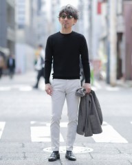 GRAN SASSO8Gレインウール クルーニットmb_ma