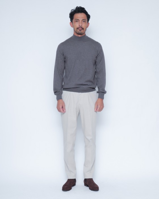 GRAN SASSO12Gメリノウール モックネックニット13l