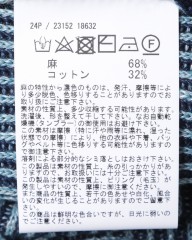 GRAN SASSOリネンコットン クルーネック畦ニットmb_10l