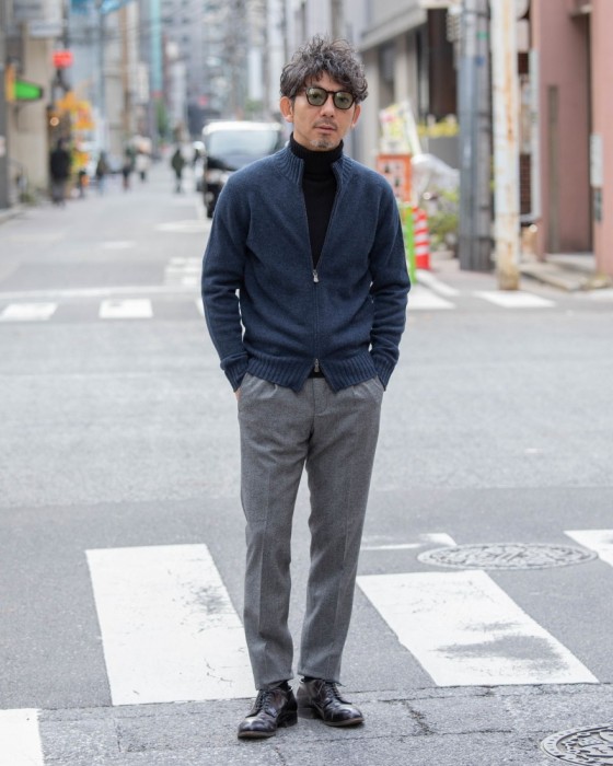 GRAN SASSO（グランサッソ） 8Gジロンラムウール タートルネックニット