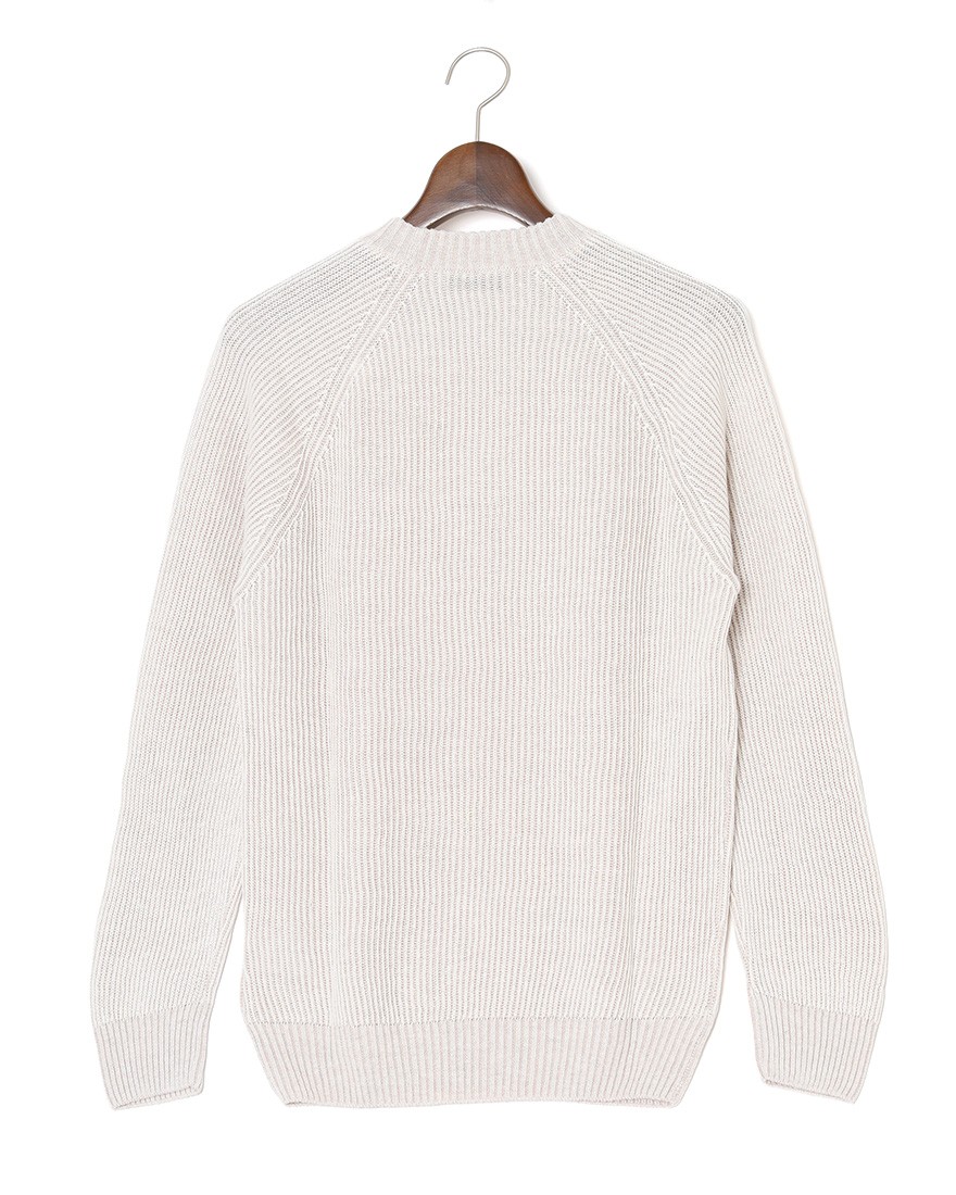 GRAN SASSO8G リネンコットン クルーネック畦編みニット16l