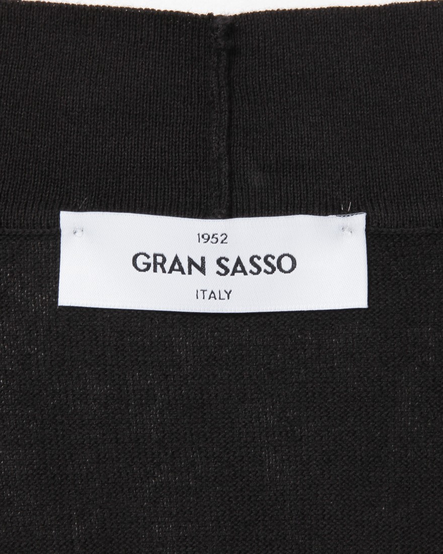 GRAN SASSO12G フレッシュコットンニット ボタンレスカーディガン04l