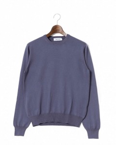 ソフトコットン 12G ロングスリーブ クルーネック ニット