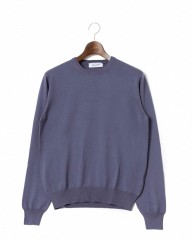 GRAN SASSOソフトコットン 12G ロングスリーブ クルーネック ニットmb_c4
