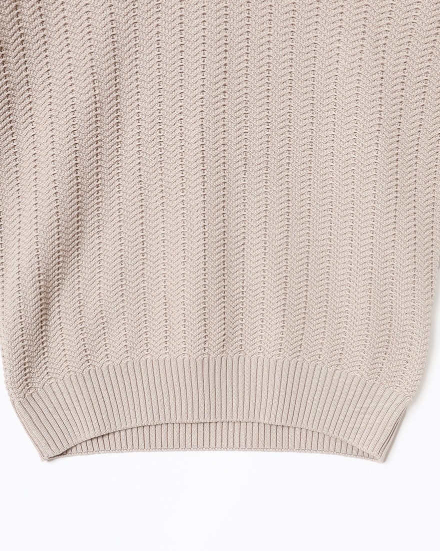 GRAN SASSOオーガニックコットン スキッパーニットポロ04l