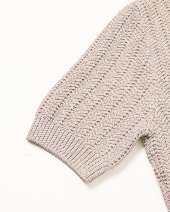 GRAN SASSOオーガニックコットン スキッパーニットポロ07l