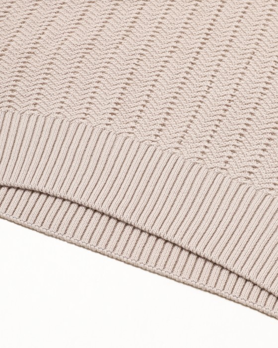 GRAN SASSOオーガニックコットン スキッパーニットポロ09l