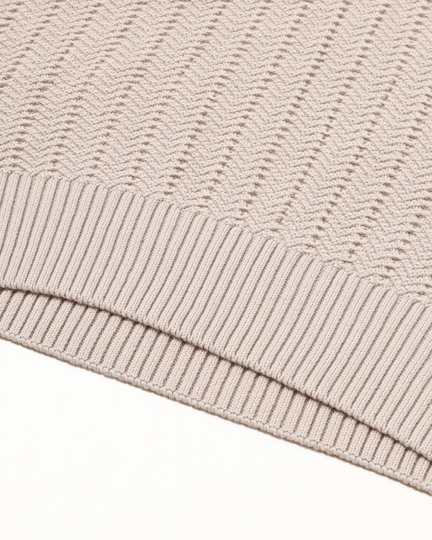 GRAN SASSOオーガニックコットン スキッパーニットポロ09l