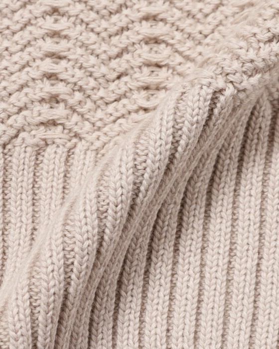 GRAN SASSOオーガニックコットン スキッパーニットポロ11l