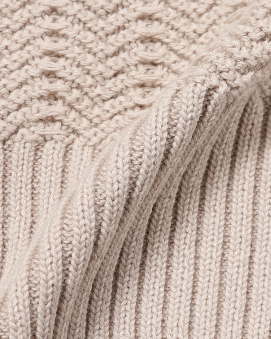 GRAN SASSOオーガニックコットン スキッパーニットポロ11l