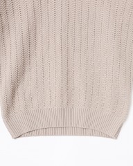 GRAN SASSOオーガニックコットン スキッパーニットポロmb_04l