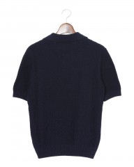 GRAN SASSOオーガニックコットン スキッパーニットポロmb_14l