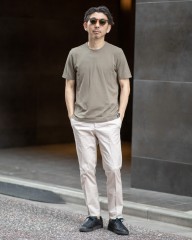 GRAN SASSO接触冷感コットン クルーネックTシャツmb_ma